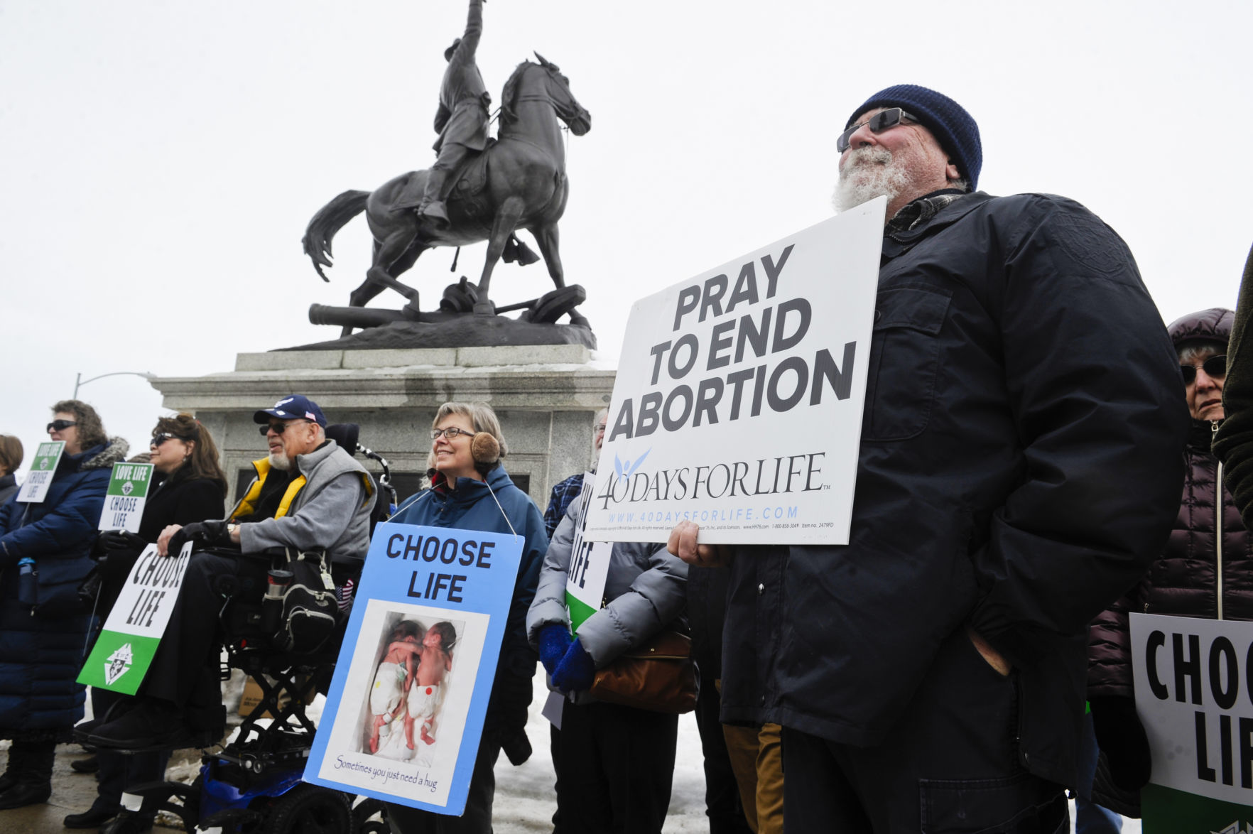 Antiabortion activists gathered at the Capitol